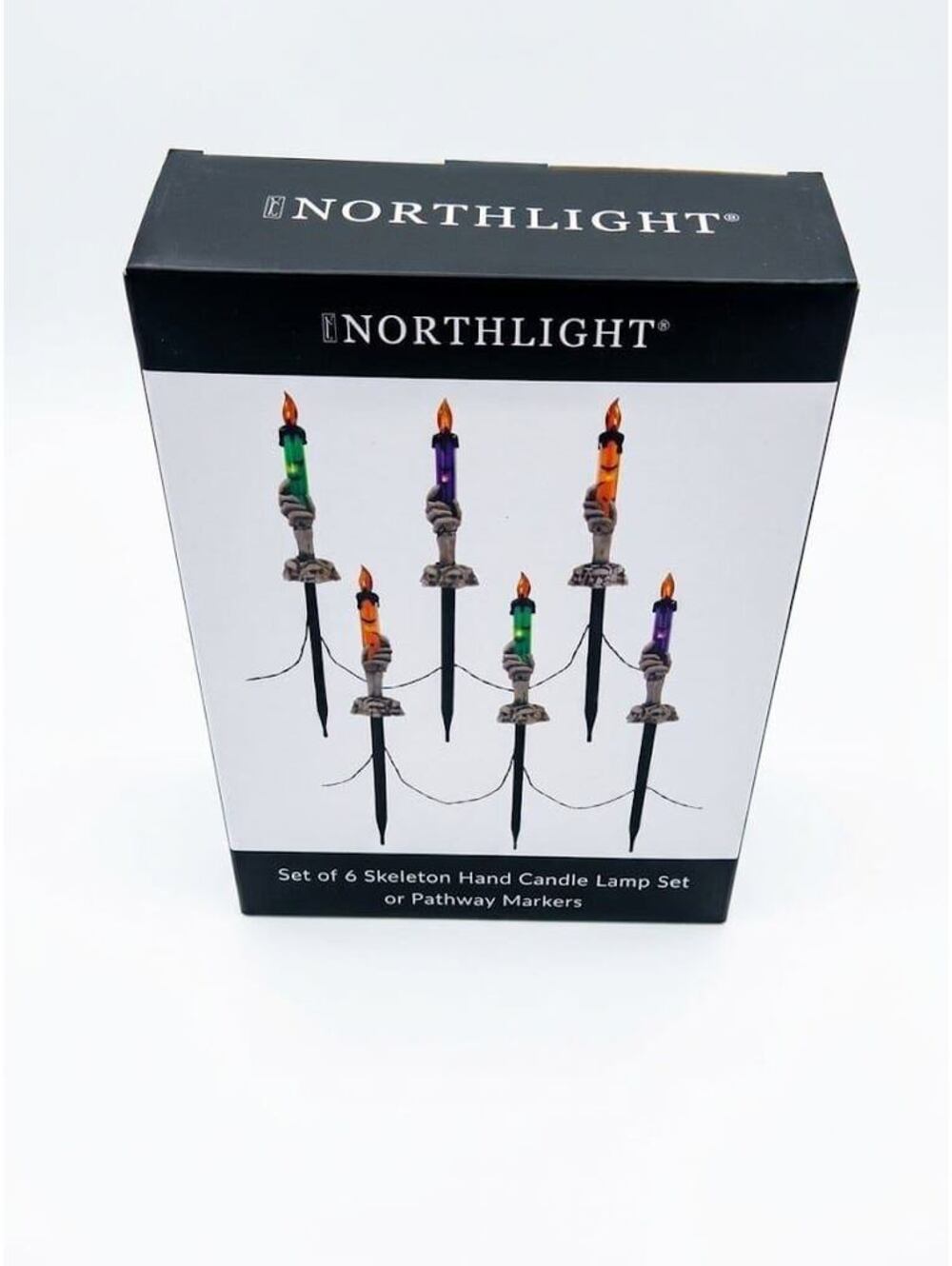 Skeleton Hand Candle  Lamps - Indoor/Outdoor - Set of 6 - New in Box